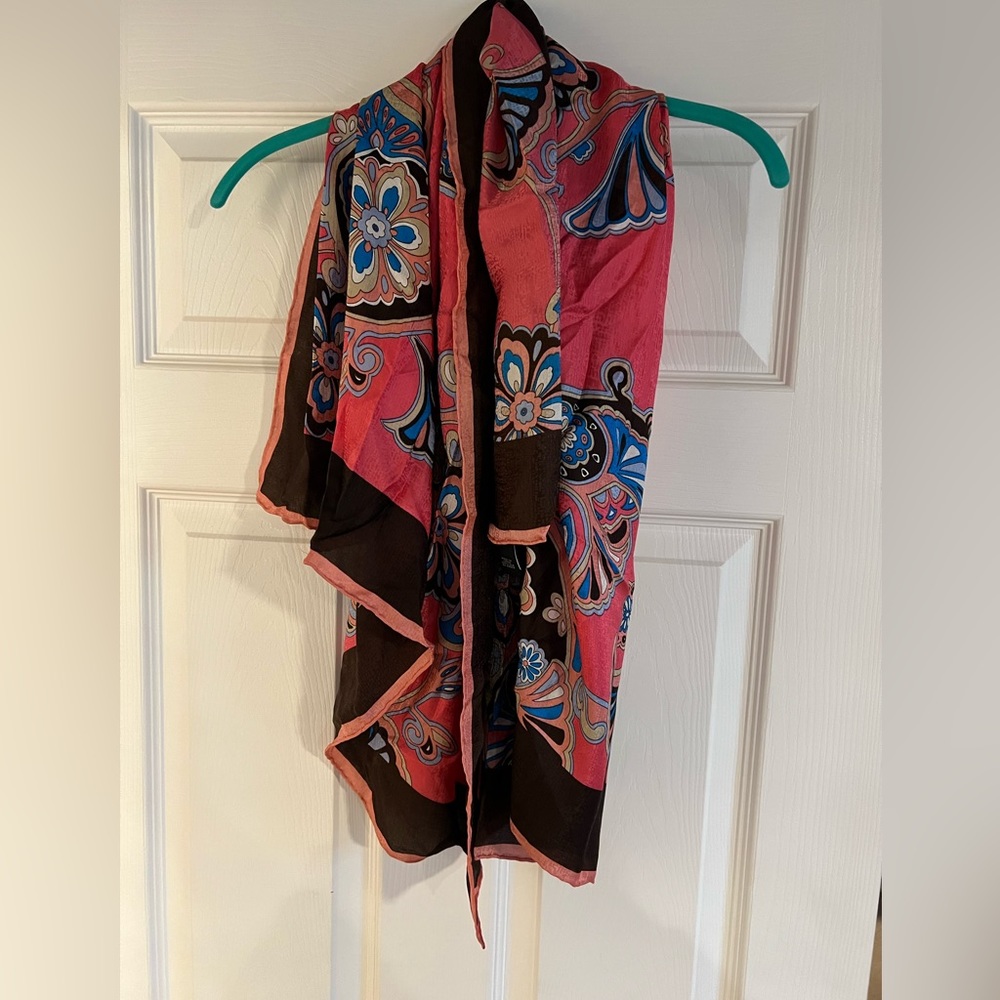 Banana Republic Printed Silk Scarf.